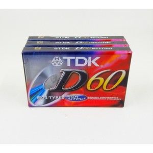 TDK D60High Output Blank Audio Cassette Tapes IEC I/TYPE I Lot of 3